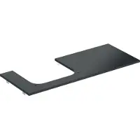 Geberit ONE Plaque de lavabo, découpe à gauche, pour lavabo à poser, grès cérame, 120x2x47cm, 505.135.00.2, 505.135.00.2