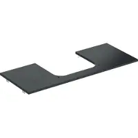Geberit ONE Plaque de lavabo, découpe au centre, pour lavabo à poser, grès cérame, 120x2x47cm, 505.115.00.2, 505.115.00.2