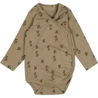 Fixoni Tutina / body per bambino cachi / verde scuro / rosso scuro