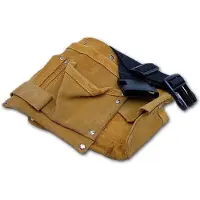 Briconess Borsa Carpentiere Doppia In Cuoio