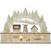Star Trading Bamberg candela arco legno LED timer bianco caldo W 45cm