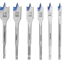 Irwin Set di punte per pale 6Set scanalatura blu 4X 10, 13, 16, 19, 22, 25 Mm