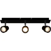 Briloner Faretto da soffitto LED Lampada da soffitto 3xGU10 incl. orientabile e girevole 5W Nero