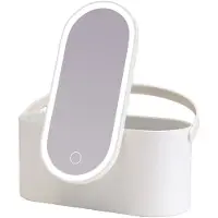 Ailoria MAGNIFIQUE - Beauty case con specchio LED dimmerabile (USB) BIANCO
