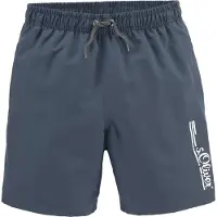 s.Oliver Pantaloncini da bagno blu colomba / bianco