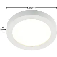 PRIOS Plafoniera LED Edwina, bianca, 25 cm, CCT, IP44
