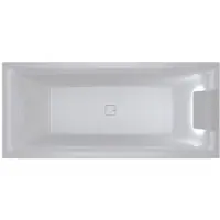 Riho Still Square Baignoires rectangulaires, avec cas , à encastrer, avec garniture de vidage et de trop-plein, 2 places, blanc, B100033005, B100033005