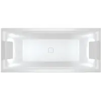 Riho Still Square Baignoires rectangulaires, avec cas , à encastrer, avec garniture de vidage et de trop-plein, 2 places, blanc, B099035005, B099035005