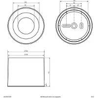 EVN Spot LED da soffitto ALG54, Ø 21,3 cm antracite