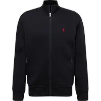 Ralph Lauren per uomo. 710881509001 Giacca da tuta in maglia doppia nera (XL), Nero, Casual, Cotone