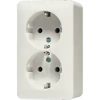 JUNG Presa di corrente SCHUKO, 2-gang 16A 250V 6020 A