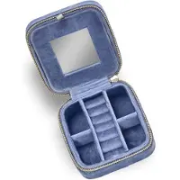 Gillian Jones Set Di Accessori Per La Bellezza Jewelry Box Blue Velour