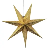 Star Trading Stella di carta "Dot", Ø circa 70 cm, cavo incluso, colore oro, 231-53