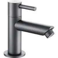 Aloni , rubinetto per acqua fredda, finitura grigio spazzolato, attacco 1/2"