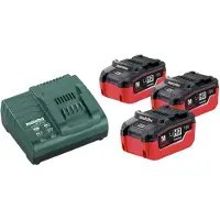 Metabo Basis-Set 3 x LiHD 5.5 Ah Werkzeugakku Ersatzakku inklusive Ladegerät