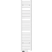 LuxeBath Radiatore da bagno attacco centrale 300 x 1800 mm bianco diritto con termostato e set di collegamento angolo muro bianco - Radiatore , senza elemento riscaldante