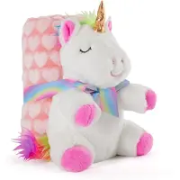 Perletti Unicorno Tiara Teddy Con Coperta 22 Cm