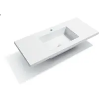 Veroni Lavabo da bagno in mineralguss, superficie solida, , dimensioni 100 cm