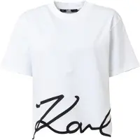 Karl Lagerfeld Hem Signature T-shirt White Taglia: S | Maglie Sportivi Outlet | Donna | Bianco