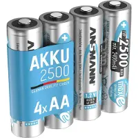 Ansmann Batterie Ricaricabili Aa 2500mah 1.2v 4 Unità