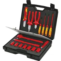 Knipex 98 99 11 Valigetta compatta Set di 17 pezzi con utensili isolati per lavori su impianti elettrici
