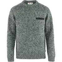 Fjällräven - Maglione in lana - Lada Round-Neck Sweater M Grey per Uomo - Taglia S - Grigio