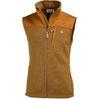 Fjällräven Buck Fleece Vest Gilet in pile Uomo (XXL, marrone)