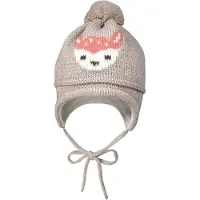 Maximo Mini Girl-Mütze Intarsia Reh Berretto Bambini (47-49 cm, grigio)