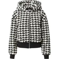 Urban Classics Ladies Short Oversized Aop Sherpa Jacket Blackhoundstooth Taglia: XXL | Giacche in ecopelliccia Outlet | Donna | Nero