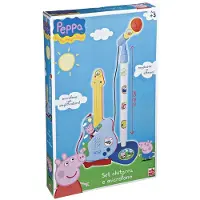 Reig Musicales Microfono Peppa Pig Standing Guitar And With 30 Adjustable Height 60x30x17 Cm