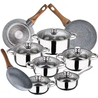 San Ignacio Set Di Pentole E Padelle Cassel 20/24/28 Cm Pk3847 12 Pezzi