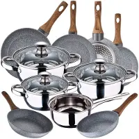 San Ignacio Set Di Pentole E Padelle 18/20/22/24/26/28 Cm Pk3783 7 Pezzi