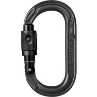 Edelrid Oval Power 2500 Permalock Moschettoni a chiusura nero/grigio