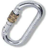 Kong Oval Stahlschrauber Moschettone in acciaio grigio