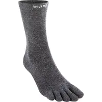 Injinji Liner Crew Wool Calze casual (37-40, grigio)
