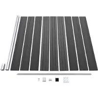 vidaXL Set di elementi di recinzione WPC 1391x186 cm nero