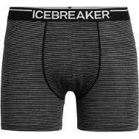Icebreaker Anatomica Boxers Intimo lana merinos Uomo (L, nero/grigio)