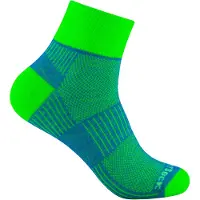 Wrightsock Coolmesh II Quarter Calze da trekking (41,5-45, verde)