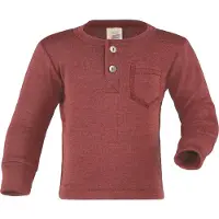 Engel Baby Shirt with Button Placket Maglia merino Bambini (74/80, rosso)