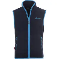 TROLLKIDS Kid's Arendal Vest Gilet in pile Bambini (152, blu)