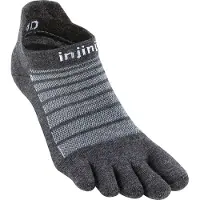 Injinji Run Lightweight No Show Wool Calze da running (37-40, grigio)