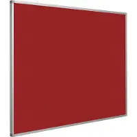 OEM Bacheca Softline con profilo da 16 mm, rossa - 120x300 cm
