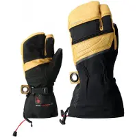Lenz - Guanti riscaldati a tre dita in Primaloft - Heat Glove 8.0 Finger Cap Lobster Unisex Noir / Jaune - Taglia L - Giallo