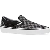 Vans - Scarpe da skate - Classic Slip-On Black/Pewter Checkerboard per Uomo - Taglia 38,5 - Nero