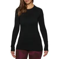 Icebreaker - Strato base in lana merino - W Merino 260 Oasis LS Crewe Black per Donne - Taglia M - Nero