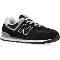 New Balance unisex per bambino. GC574V1 Scarpe da ginnastica 574 nere (23.5), Nero, Basso, Stringhe, Casual, Sportivo, moda per bambini