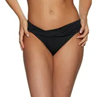 Seafolly Women's Collective Twist Band Hipster Parte inferiore bikini Donna (42, nero)