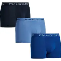 Ralph Lauren per uomo. 714835885009 Set di 3 boxer in cotone elasticizzato blu (L), Homewear, Navy