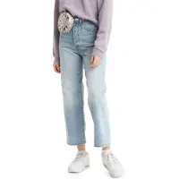 Levi's Ribcage Straight Ankle Jeans Light Indigo Taglia: W28L27 | Jeans straight fit Outlet | Donna | Blu
