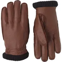Hestra Deerskin Primaloft Rib Guanti (7, marrone)